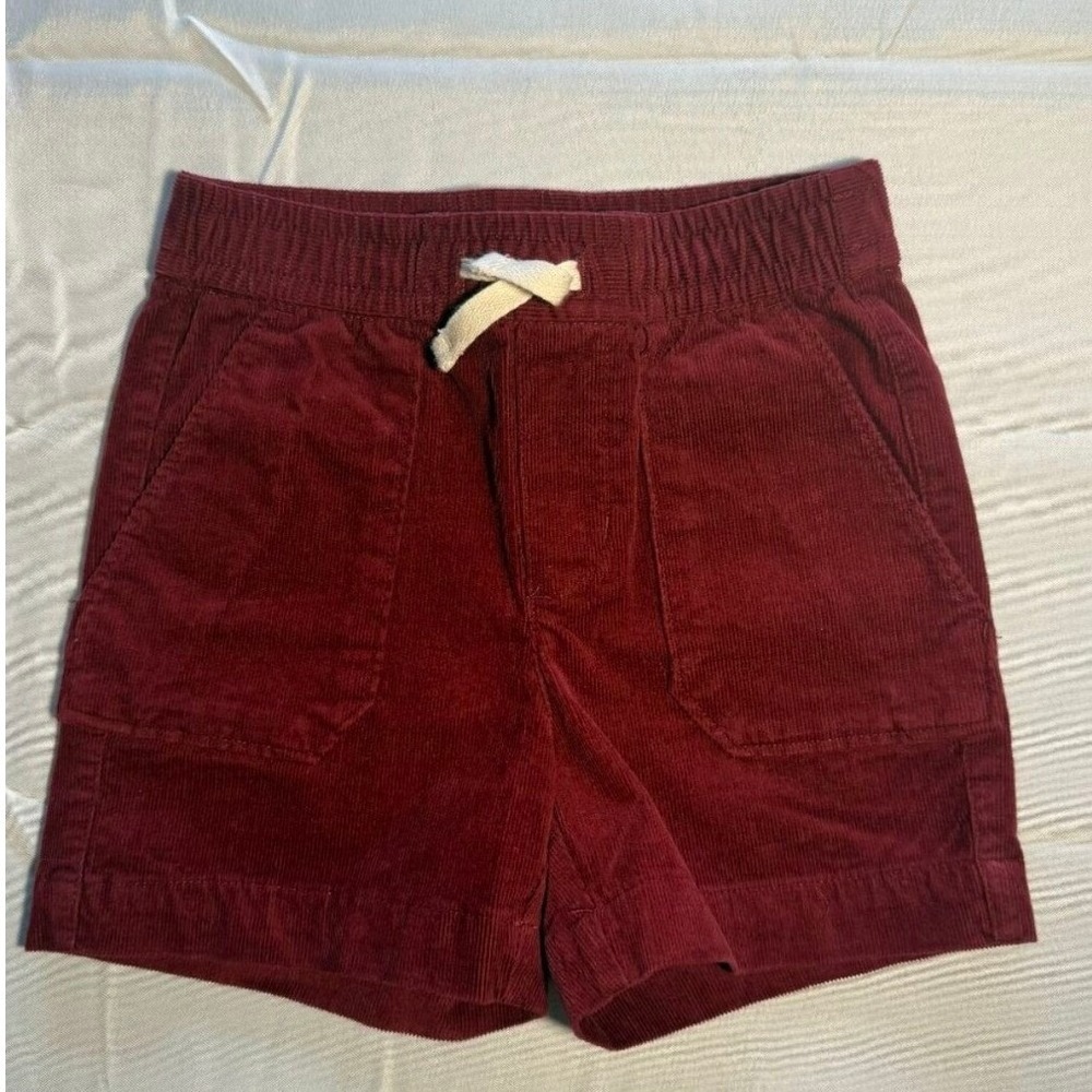 Janie and Jack Boys 2T Burgundy Red Corduroy Pull On Shorts Pockets